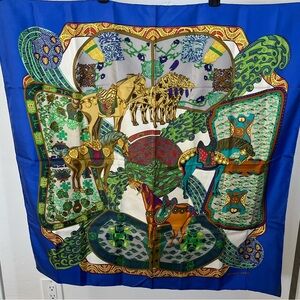 Authentic Hermès Art des Steppes Silk Scarf